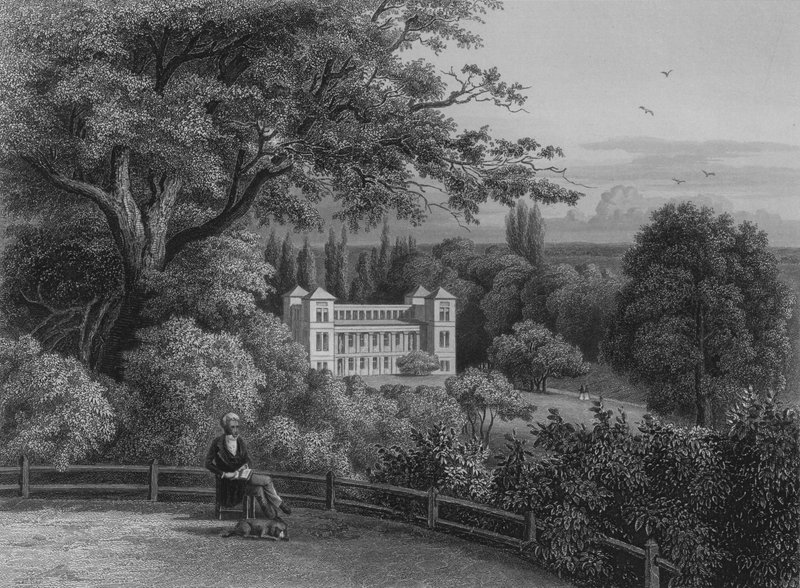 Humboldt-palota Tegelben, Berlinben (acélmetszet) alkotó: German School
