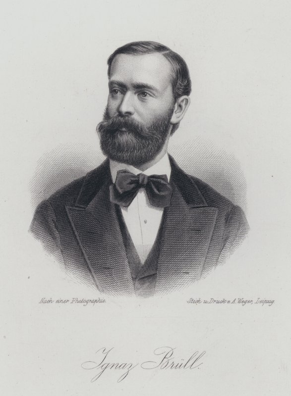 Ignaz Brull, morva származású osztrák zongoraművész és zeneszerző (metszet) alkotó: German School