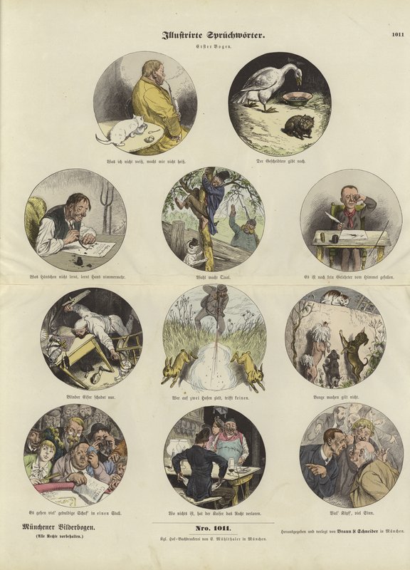Illusztrált közmondások alkotó: German School