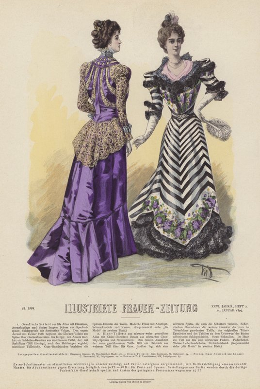 Illusztráció az Illustrirte Frauen-Zeitung számára (színes litó) alkotó: German School