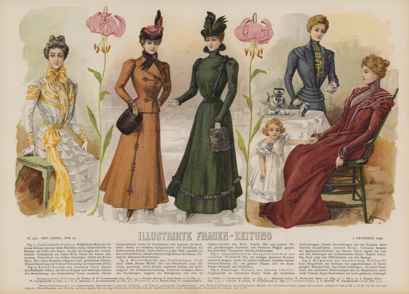 Illusztráció az Illustrirte Frauen-Zeitung számára (színes litó) alkotó: German School