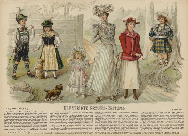 Illusztráció az Illustrirte Frauen-Zeitung számára (színes litó) alkotó: German School