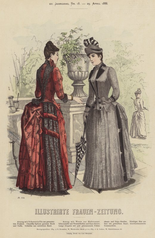 Illusztráció az Illustrirte Frauen-Zeitung számára (színes litó) alkotó: German School