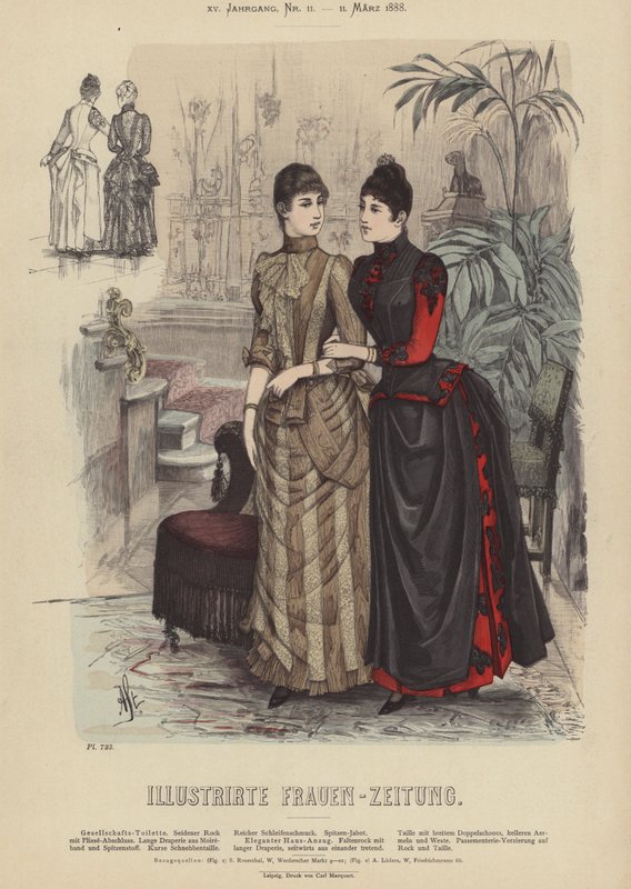 Illusztráció az Illustrirte Frauen-Zeitung számára (színes litó) alkotó: German School