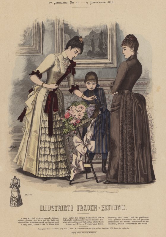 Illusztráció az Illustrirte Frauen-Zeitung számára (színes litó) alkotó: German School