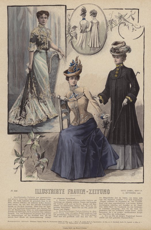 Illusztráció az Illustrirte Frauen-Zeitung számára (színes litó) alkotó: German School