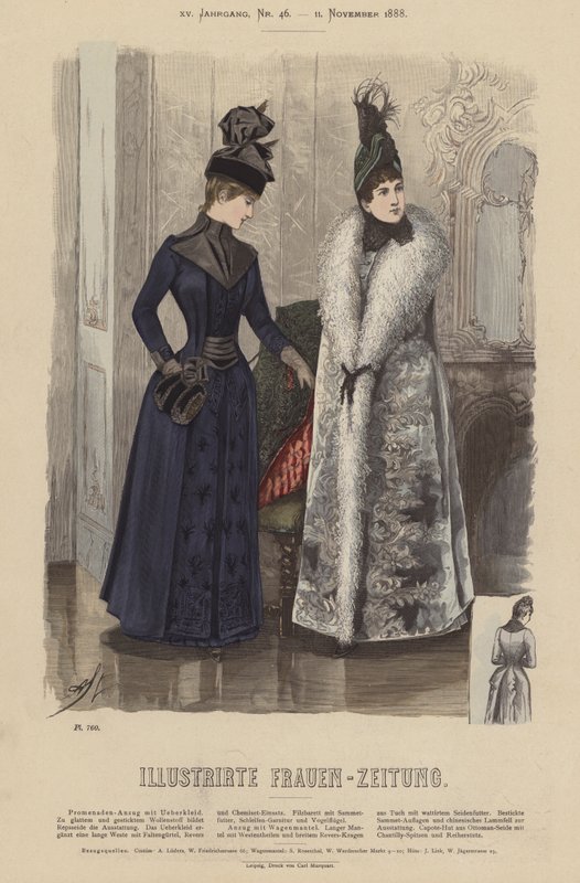 Illusztráció az Illustrirte Frauen-Zeitung számára (színes litó) alkotó: German School