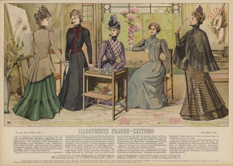 Illusztráció az Illustrirte Frauen-Zeitung számára (színes litó) alkotó: German School