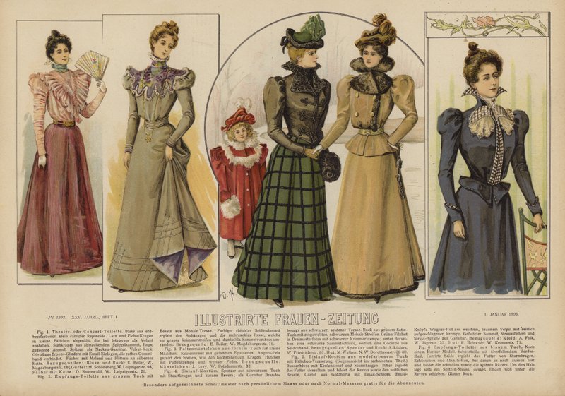 Illusztráció az Illustrirte Frauen-Zeitung számára (színes litó) alkotó: German School