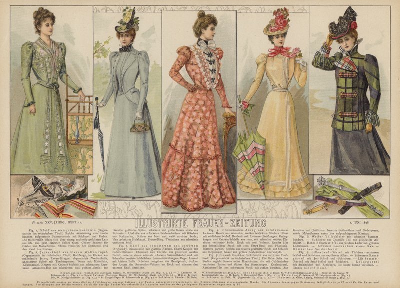 Illusztráció az Illustrirte Frauen-Zeitung számára (színes litó) alkotó: German School