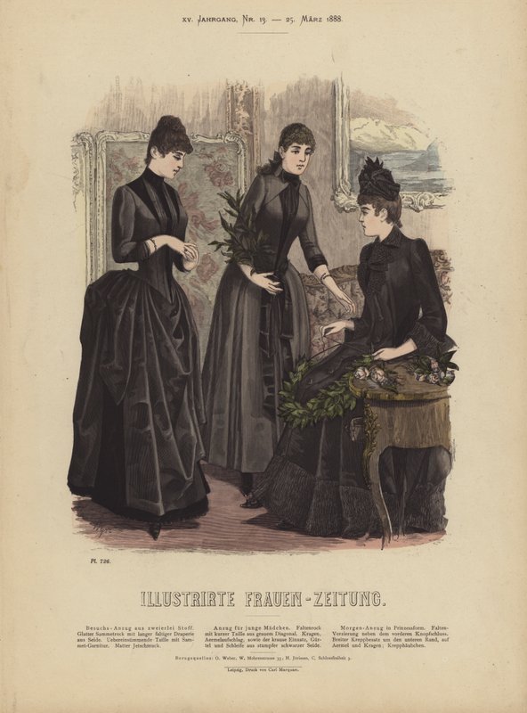 Illusztráció az Illustrirte Frauen-Zeitung számára (színes litó) alkotó: German School