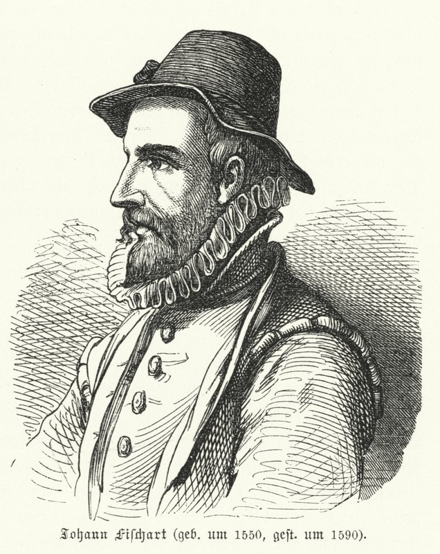 Johann Fischart német író és szatirikus (metszet) alkotó: German School