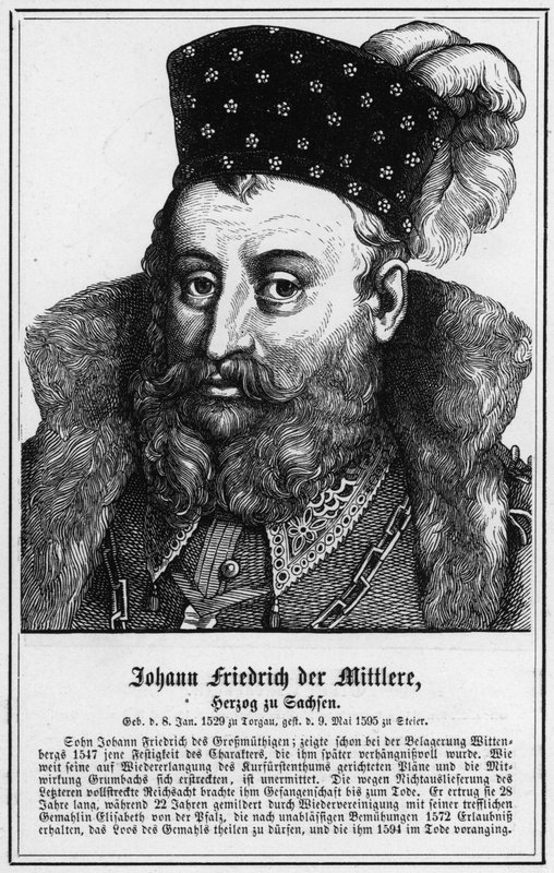 Johann Friedrich Közép, Szászország hercege (metszet) alkotó: German School