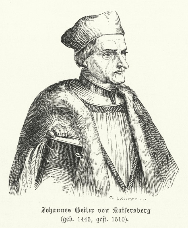 Johann Geiler von Kaisersberg svájci pap és teológus (metszet) alkotó: German School