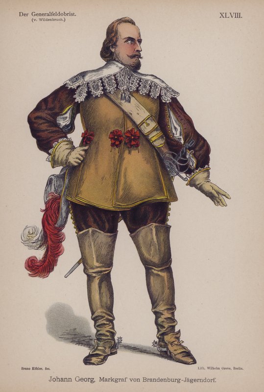 Johann Georg, Brandenburg-Jagerndorf őrgrófja (1577-1624), Ernst von Wildenbruch Der Generalfeldoberstből (színes litó) alkotó: German School