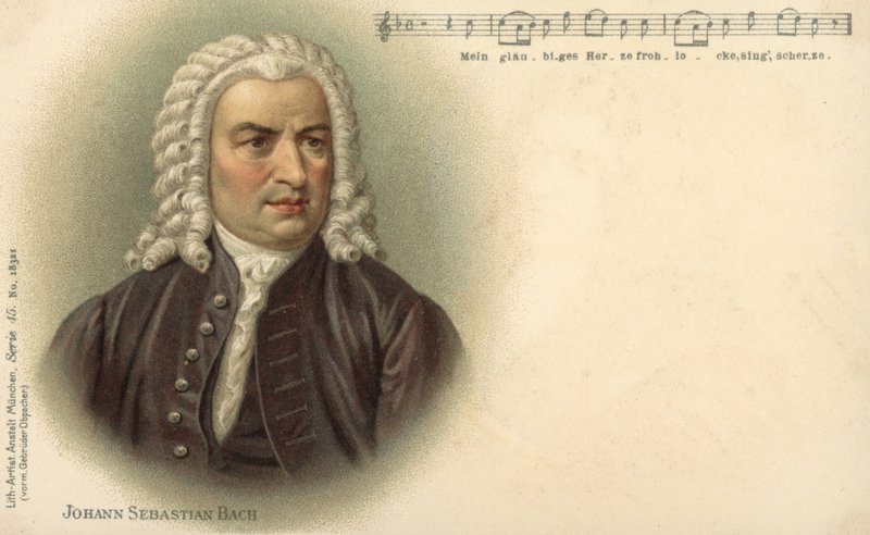 Johann Sebastian Bach (színes litó) alkotó: German School