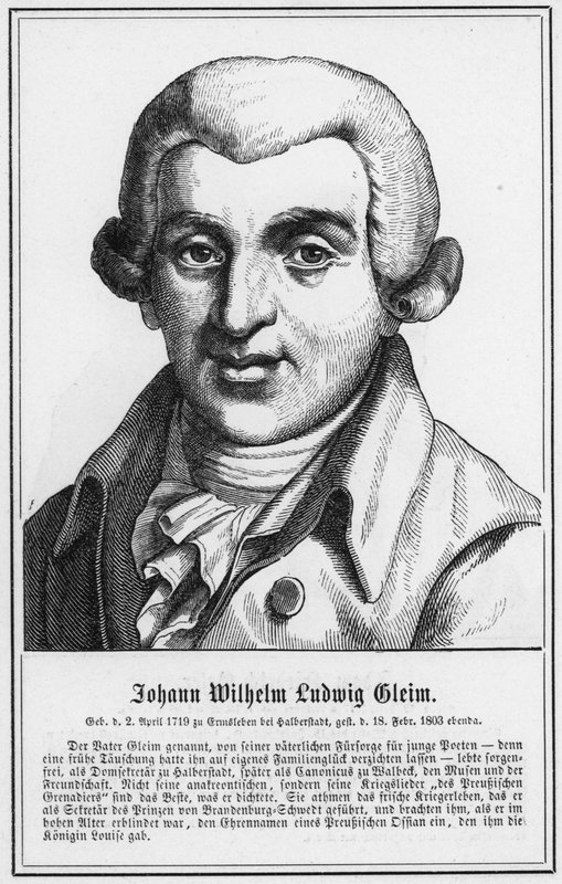 Johann Wilhelm Ludwig Gleim (metszet) alkotó: German School