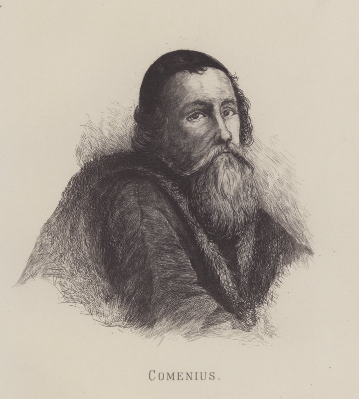 John Amos Comenius cseh filozófus, teológus és oktatási kampányos (litho) alkotó: German School