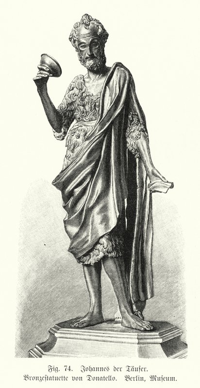 Keresztelő János, Donatello bronzszobra (metszet) alkotó: German School