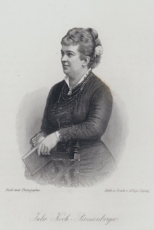 Julie Koch-Bossenberger német operaénekes és színésznő (metszet) alkotó: German School