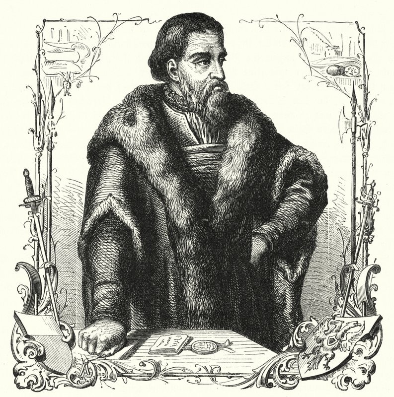 Jurgen Wullenwever, Lübeck polgármestere árulóként és anabaptistaként kivégezték (metszet) alkotó: German School