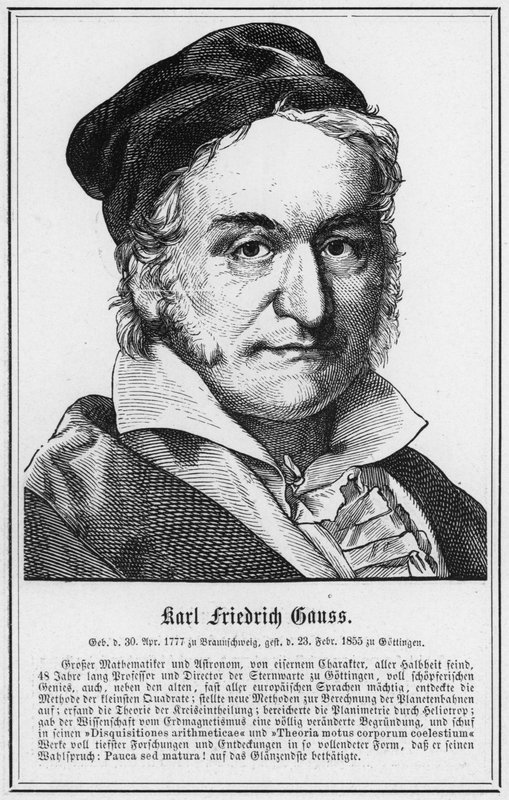 Karl Friedrich Gauss (metszet) alkotó: German School