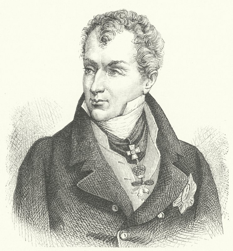 Klemens von Metternich, Metternich-Winneburg hercege, német diplomata és államférfi (metszet) alkotó: German School