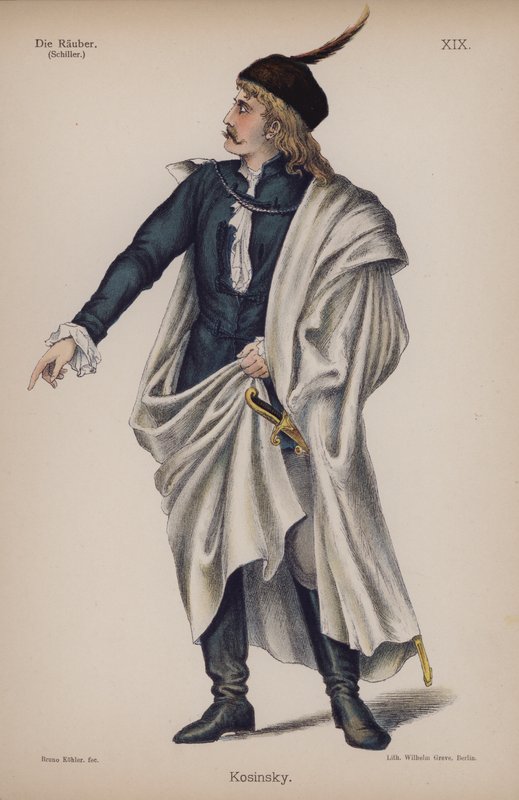 Kosinsky, a Die Rauberből (A rablók) Friedrich Schillertől (színes litó) alkotó: German School