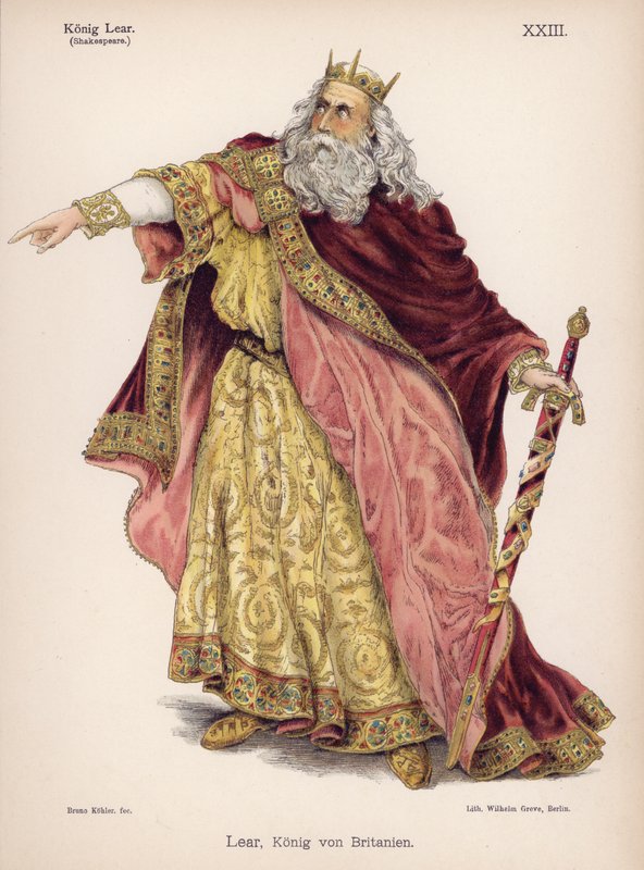 Lear, Britannia királya, Shakespeare Lear király című művéből (színes litó) alkotó: German School