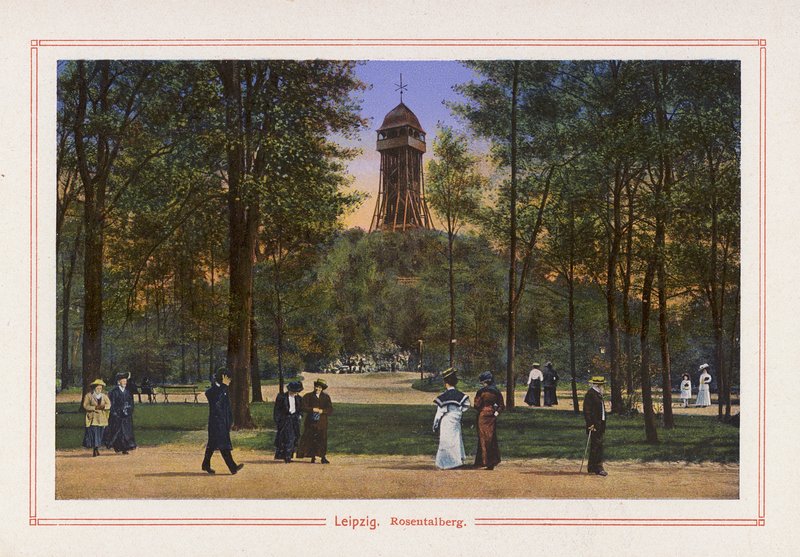 Lipcse, Rosentalberg (színes litográfia) alkotó: German School