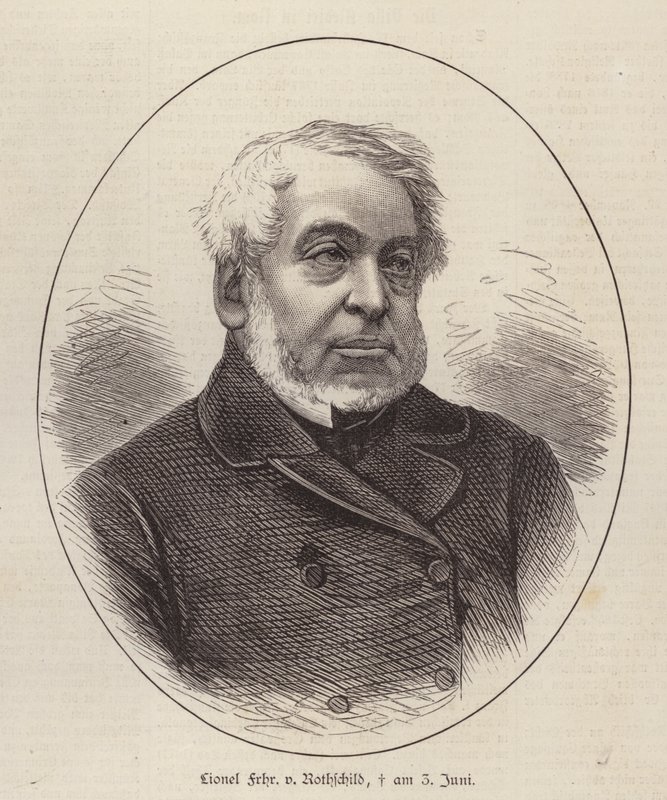 Lionel de Rothschild brit bankár, politikus és filantróp (metszet) alkotó: German School