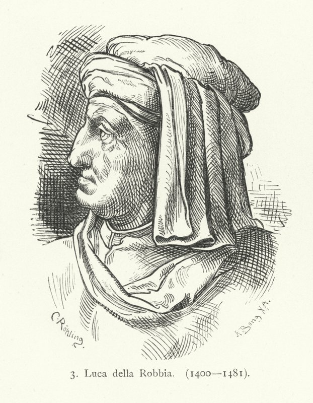 Luca della Robbia, olasz reneszánsz szobrász (metszet) alkotó: German School