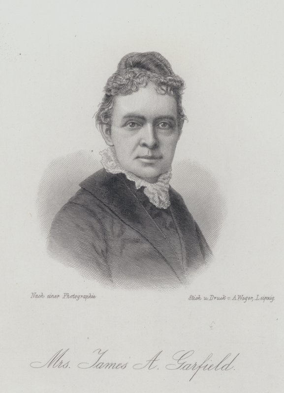 Lucretia Garfield, James A Garfield amerikai elnök felesége (metszet) alkotó: German School