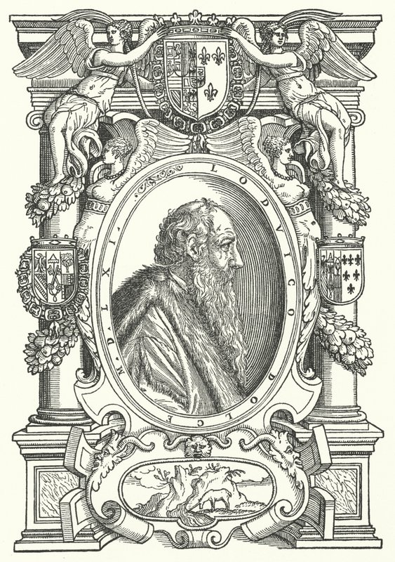 Ludovico Dolce olasz író, festészet teoretikusa és humanista (metszet) alkotó: German School
