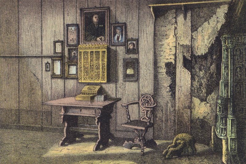Luther szobája a Wartburgban (chromolitho) alkotó: German School