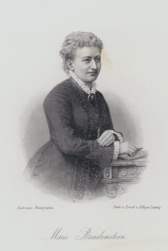 Marie Breidenstein német zongoraművész, énekes és énektanár (metszet) alkotó: German School