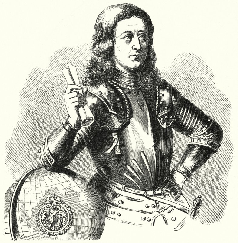 Martin Behaim német felfedező és térképész (metszet) alkotó: German School