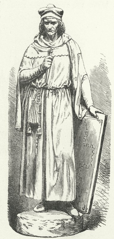 Gerhard mester, a kölni dóm első kőművesmestere (metszet) alkotó: German School
