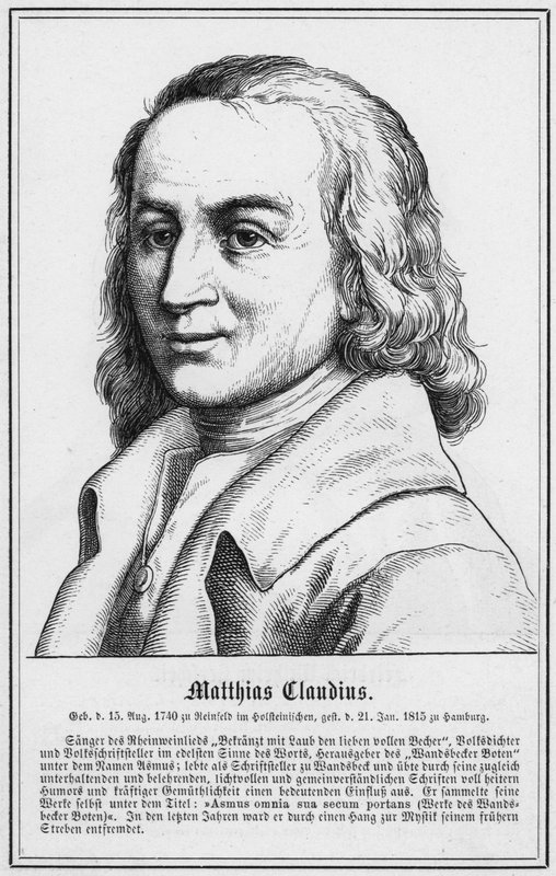 Matthias Claudius (metszet) alkotó: German School