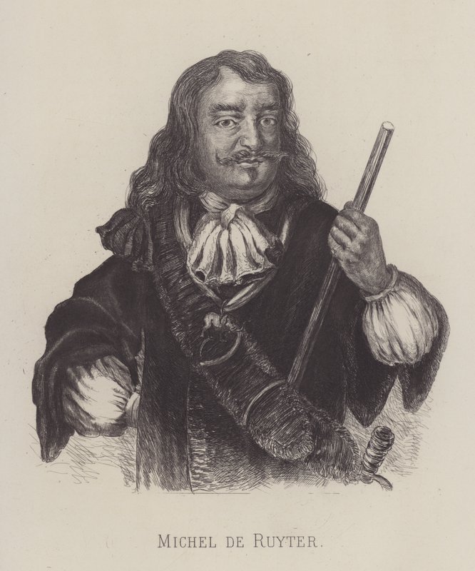 Michiel de Ruyter, holland tengernagy (litho) alkotó: German School