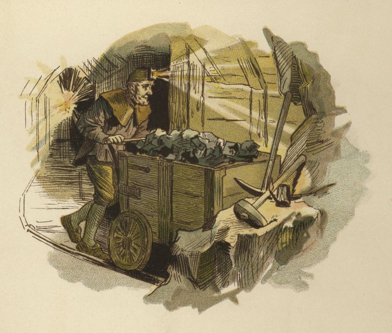 Miner (színes litho) alkotó: German School
