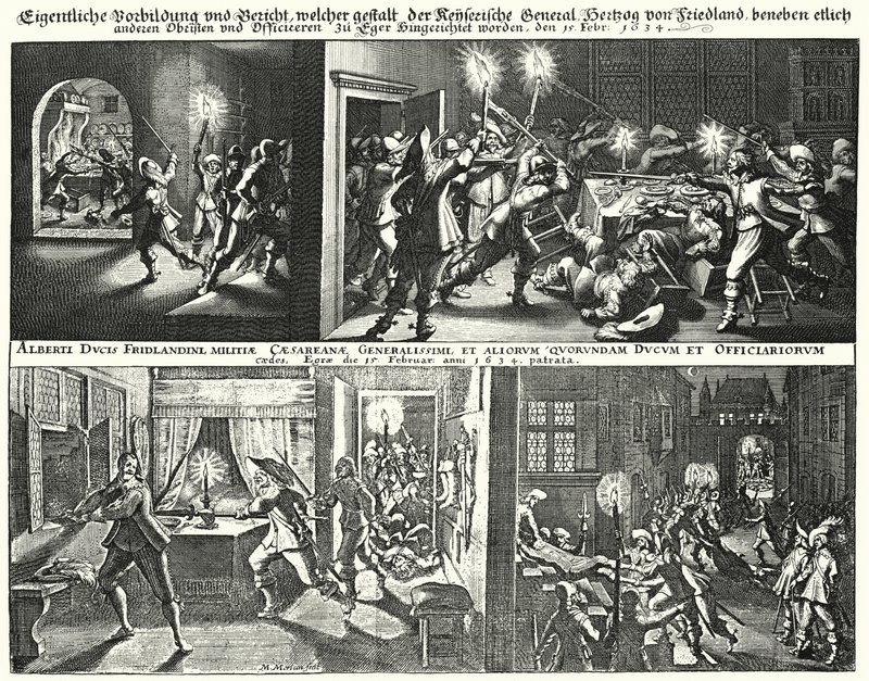 Albrecht von Wallenstein és támogatói meggyilkolása alkotó: German School