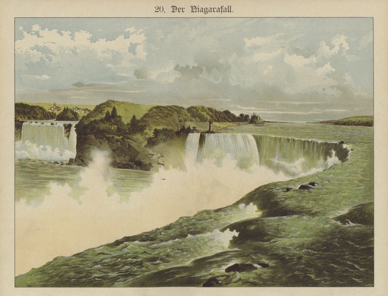 Niagara-vízesés (színes litó) alkotó: German School