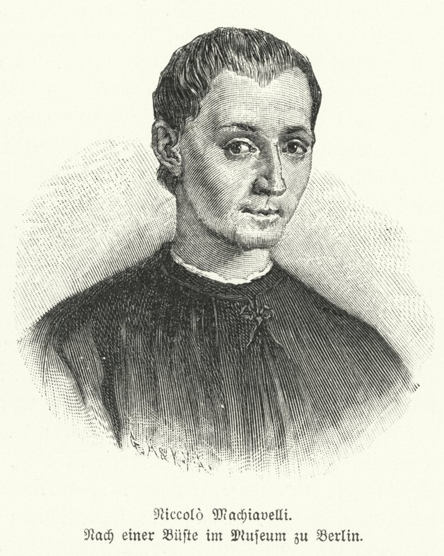 Niccolo Machiavelli olasz diplomata, politikus, filozófus és író (litho) alkotó: German School