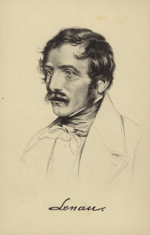 Nikolaus Lenau (1802-1850), osztrák költő (litográfia) alkotó: German School