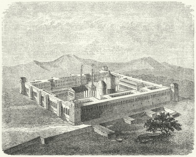 Diocletianus palotája Salonában, Dalmácia római tartomány fővárosában (metszet) alkotó: German School