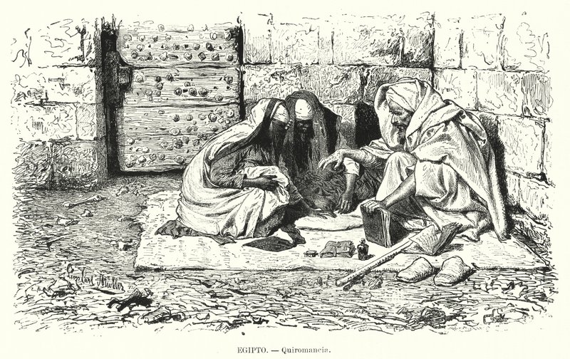 Pálmaolvasó, Egyiptom (litho) alkotó: German School