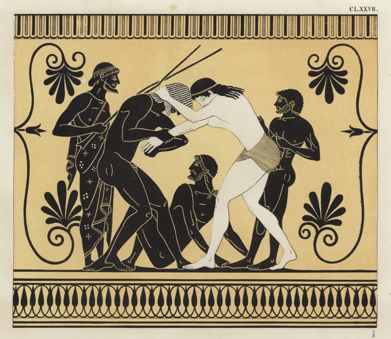 Peleus és Atalanta birkózás alkotó: German School