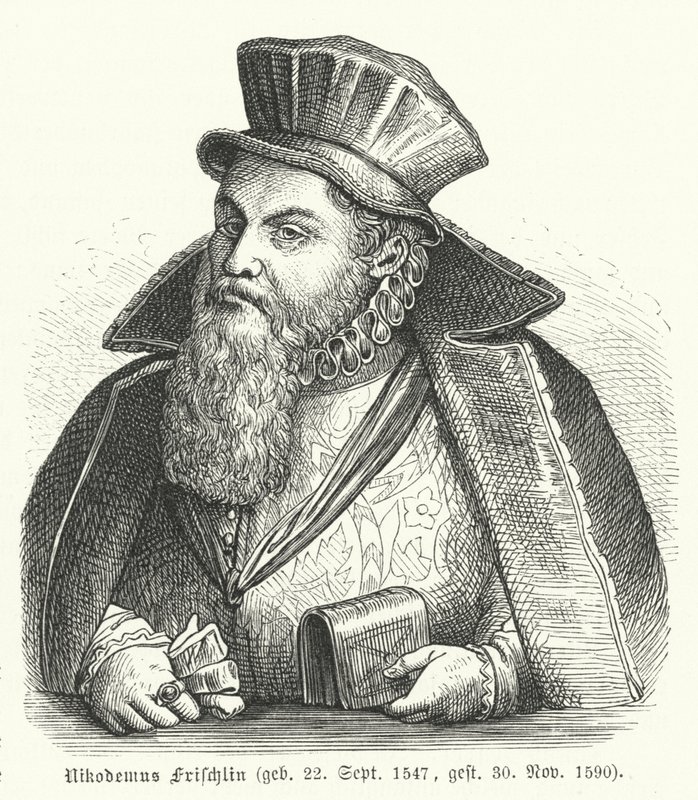 Philipp Nicodemus Frischlin német költő és drámaíró (metszet) alkotó: German School