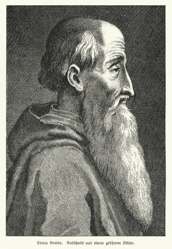 Pietro Bembo, olasz tudós, költő, bíboros és a Knights Hospitaller (litho) tagja alkotó: German School